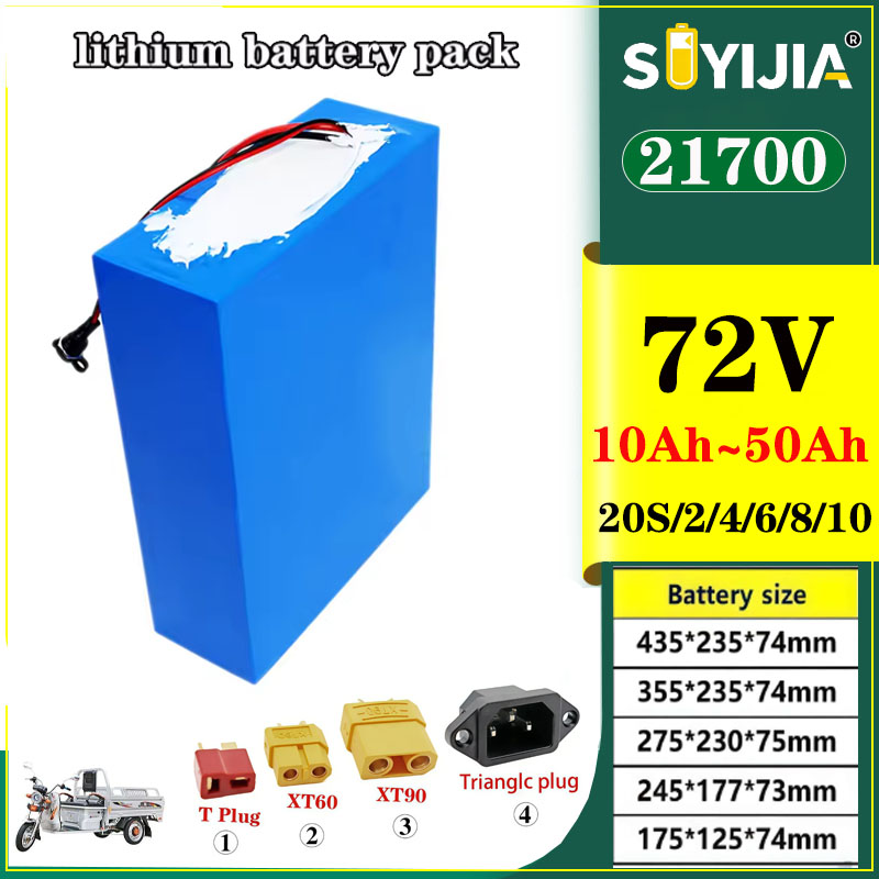 Electric Bicycle Battery 72V 30Ah - Batterie Au Lithium 21700 72V 50Ah