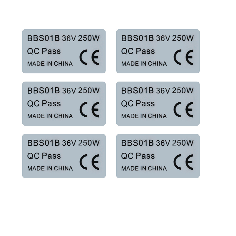 Bafang Bbs02B 48V 750W Mid Drive Kit - 6pcs 36V 250W 48V 750W Stickers