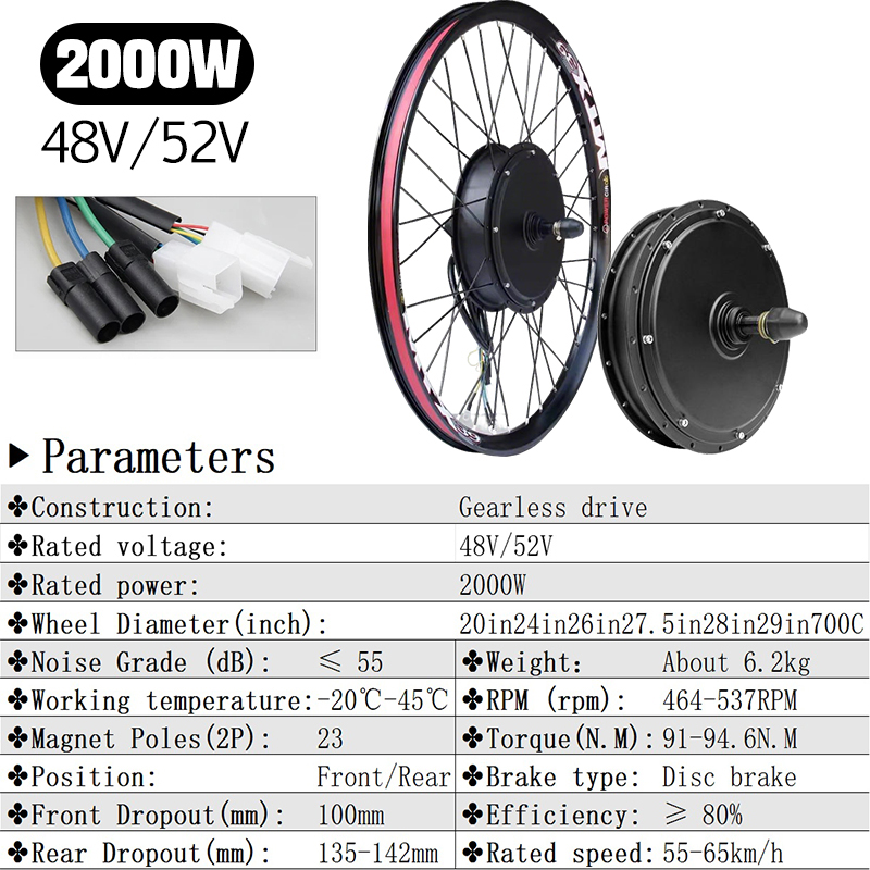 New Upgrade Ebike Conversion K - 72V 5000W Hub Motor Kit recension och pris