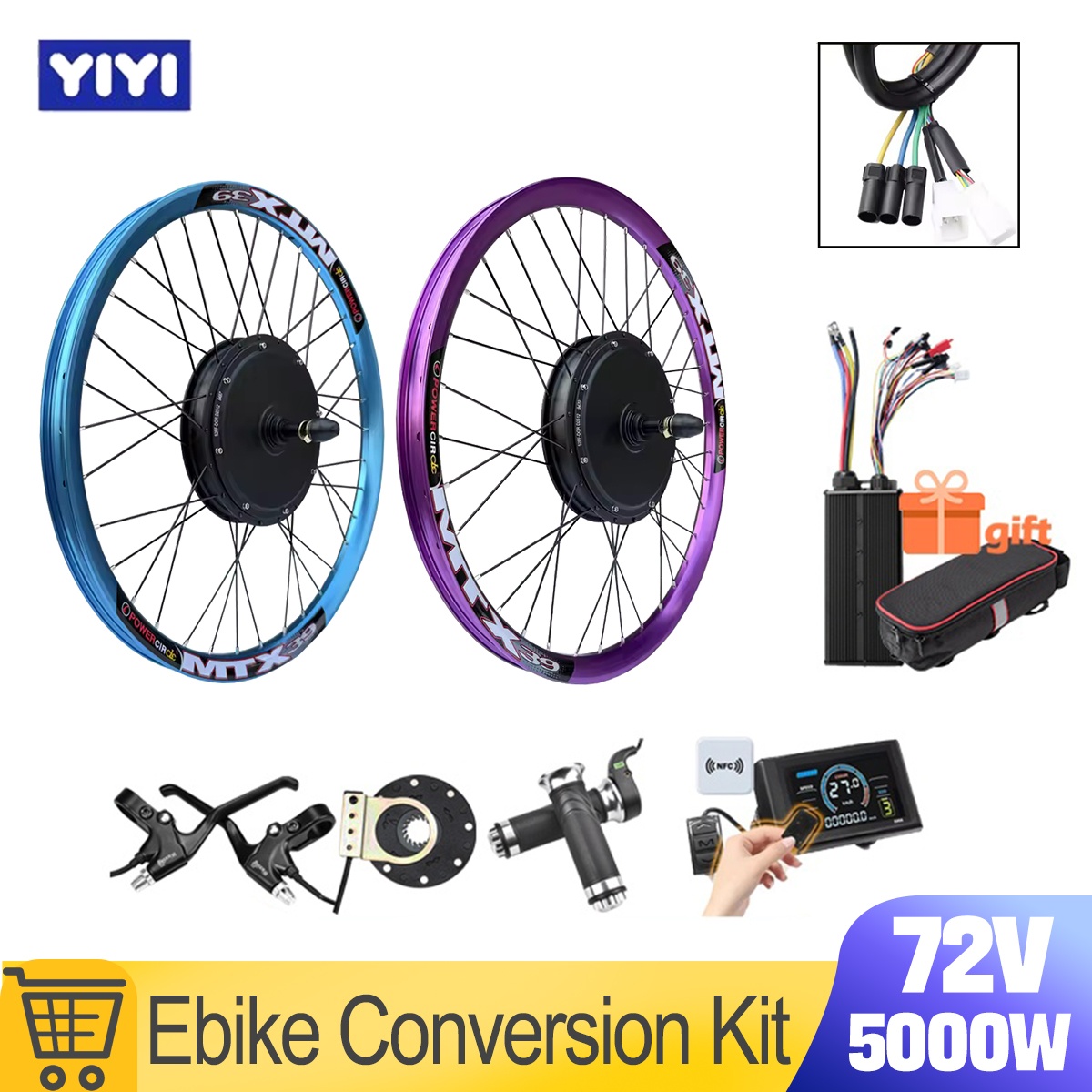 New MTX39 72V 5000W EBike Conv - 72V 5000W Hub Motor Kit recension och pris