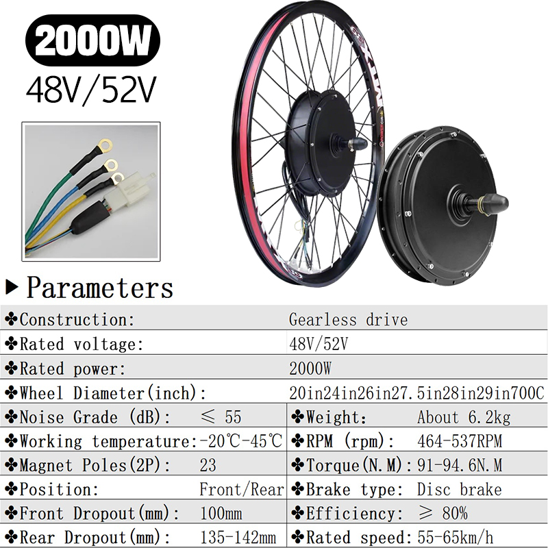 MTX 48V52V 2000W Ebike Motor W - Ebike Conversion Kit 72V 3000W recension och pris