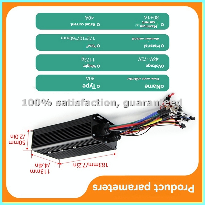 E-Bicycle Three Mode Controlle - Sine Wave Controller 48V 72V 80A recension och pris