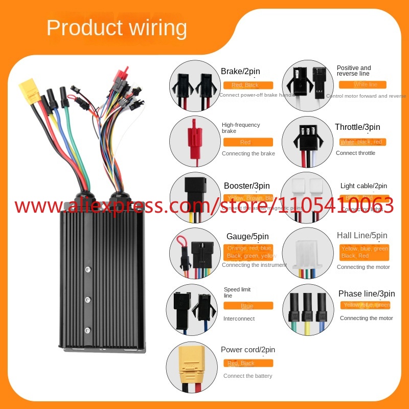 3000W 5000w electric vehicle c - Sine Wave Controller 48V 72V 80A recension och pris